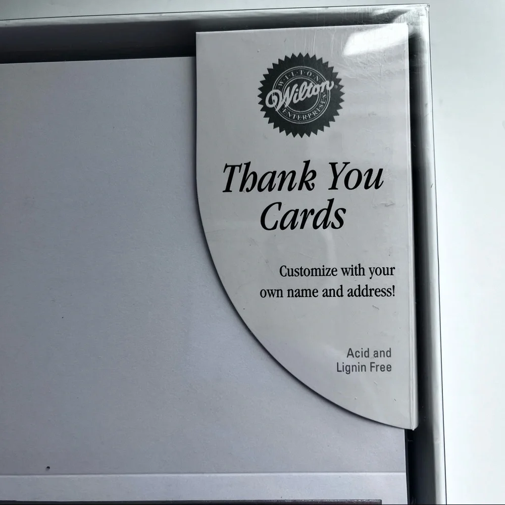 Wilton THANK YOU cards - Wedding Hearts 80 Sets